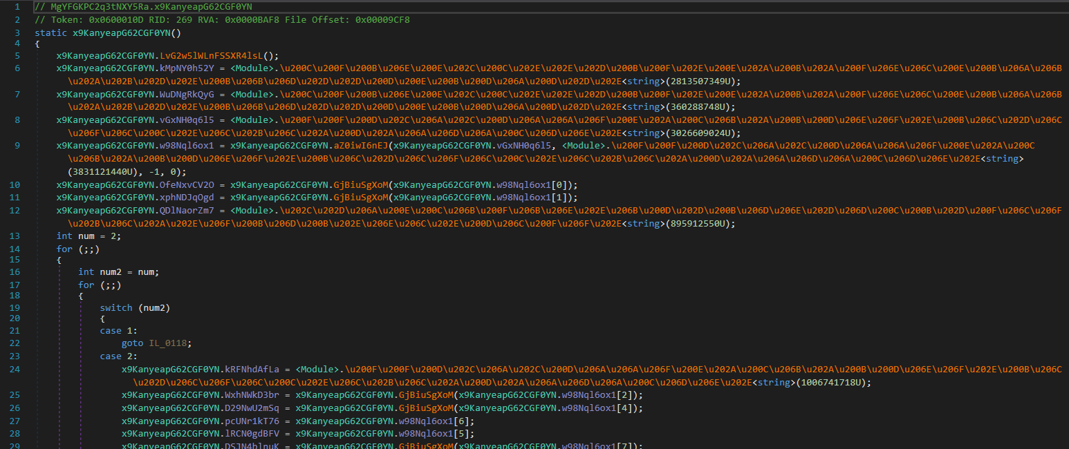 Figure 19. Sourcode overview before Chiron Unpacker